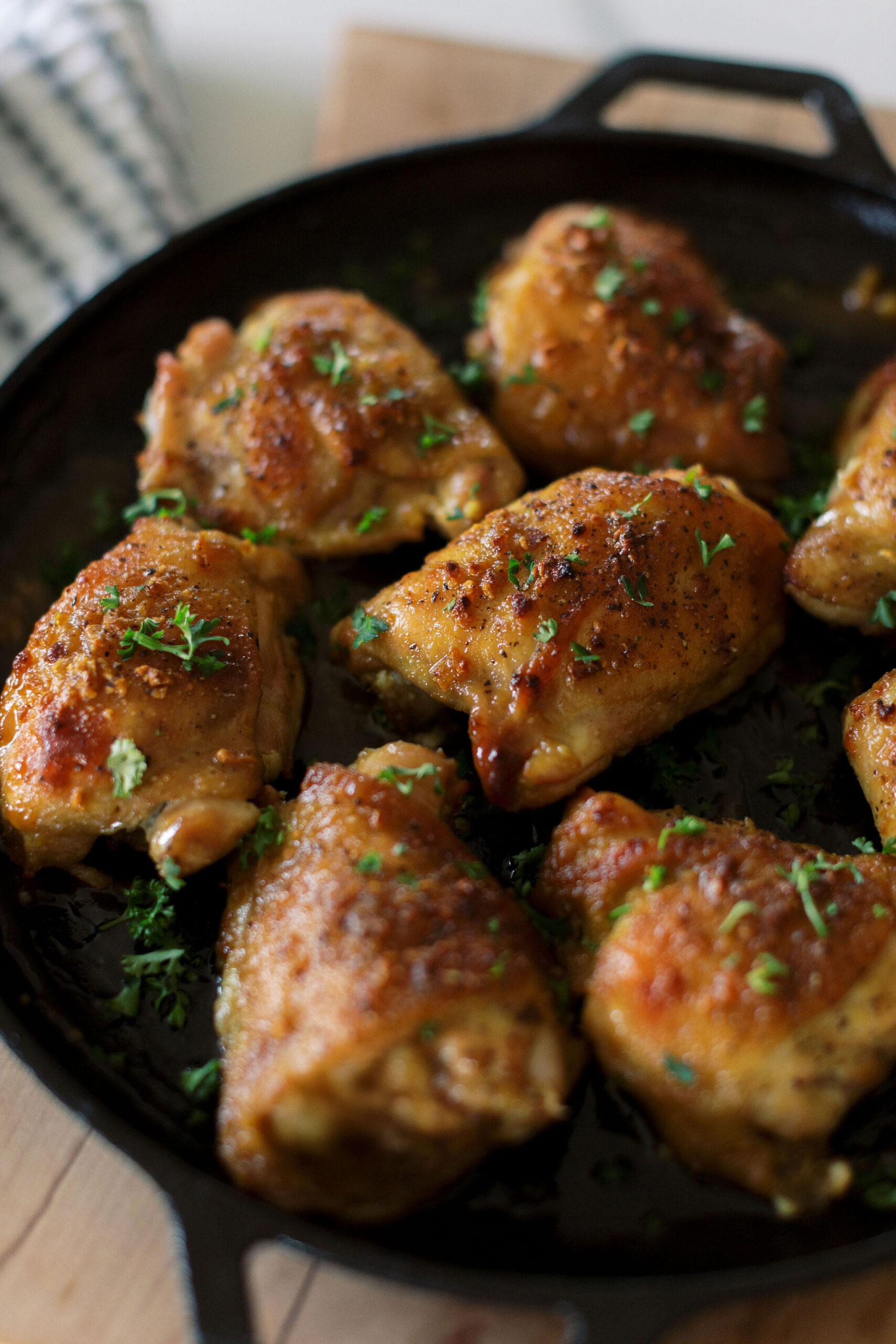 Sticky Maple Mustard Thighs