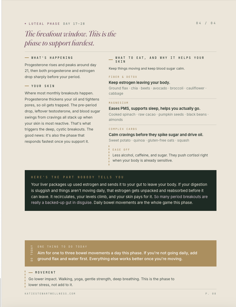 Inside the guide: the luteal phase, the breakout window and how to support it