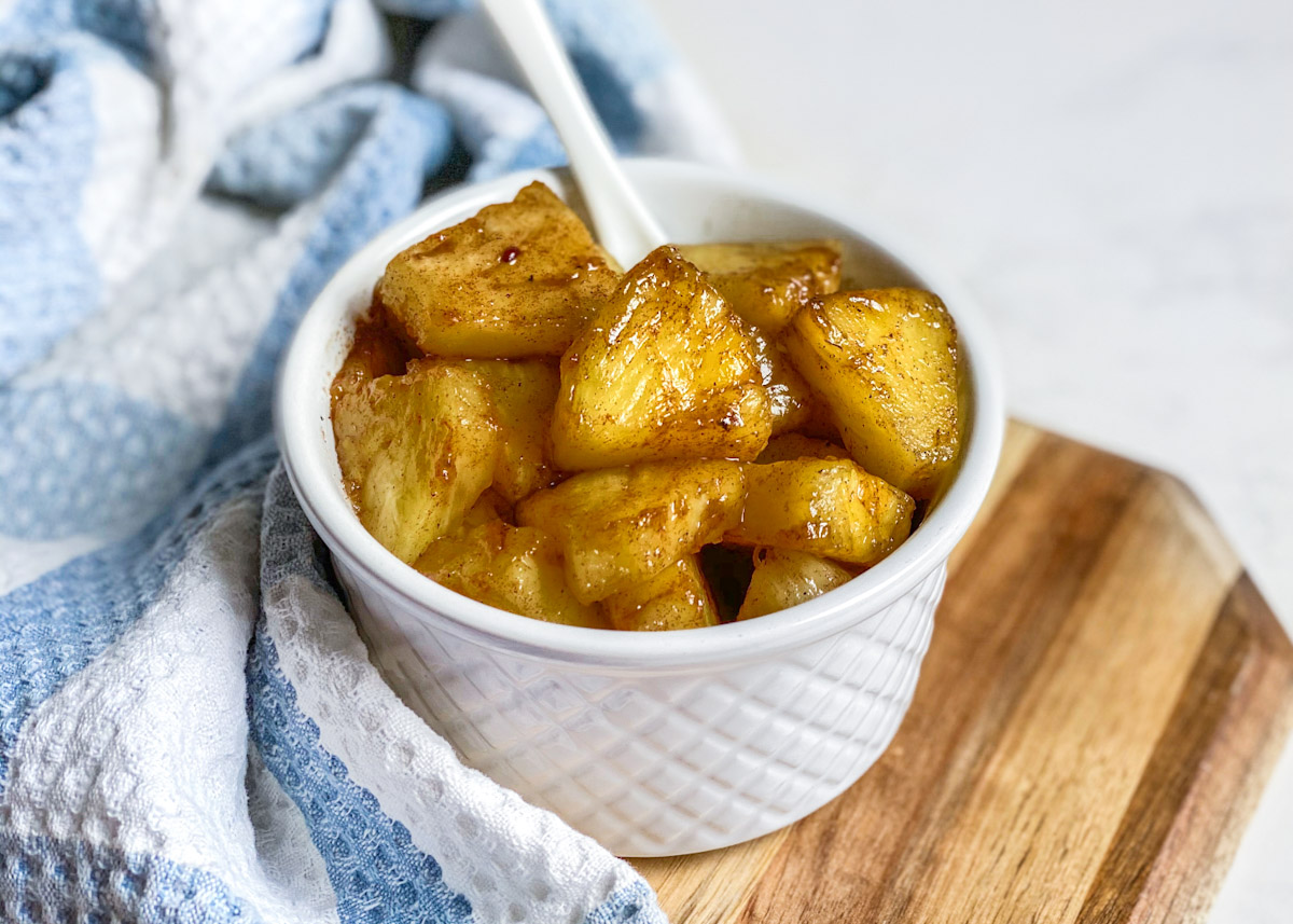 Cinnamon & Honey Seared Pineapple Acne Nutritionist Katie Stewart