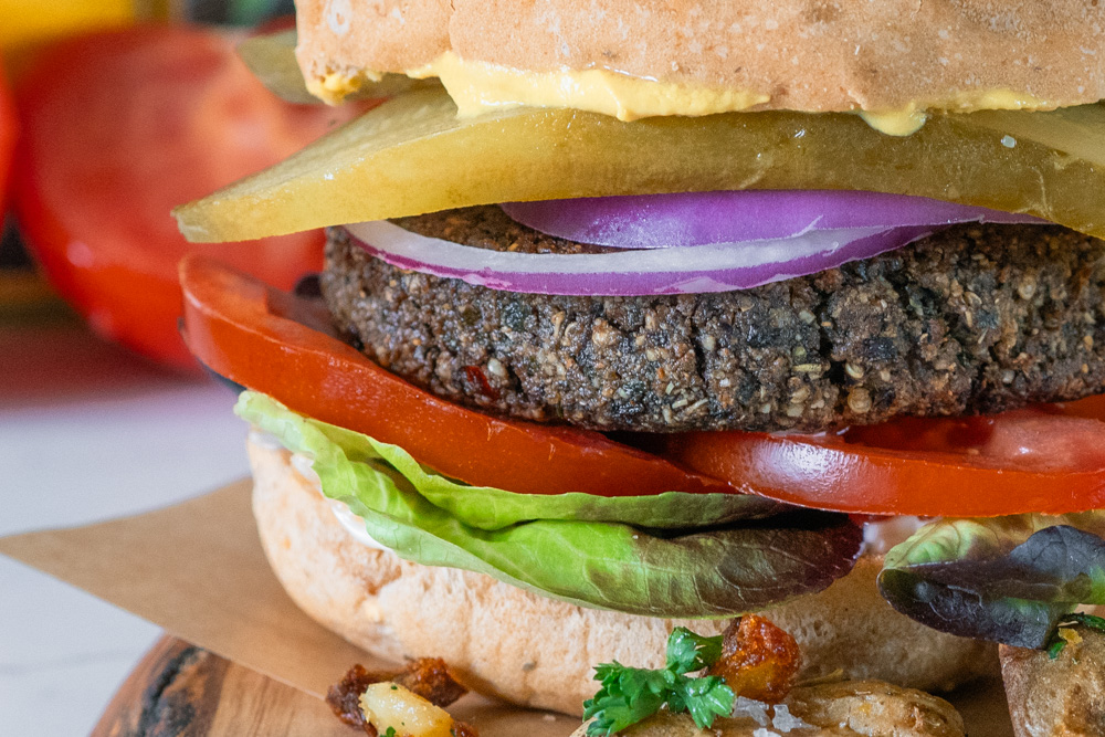 Steak Spice black Bean Burger