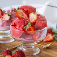 Vegan Strawberry Sorbet