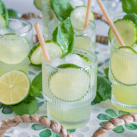 cucumber basil mocktail