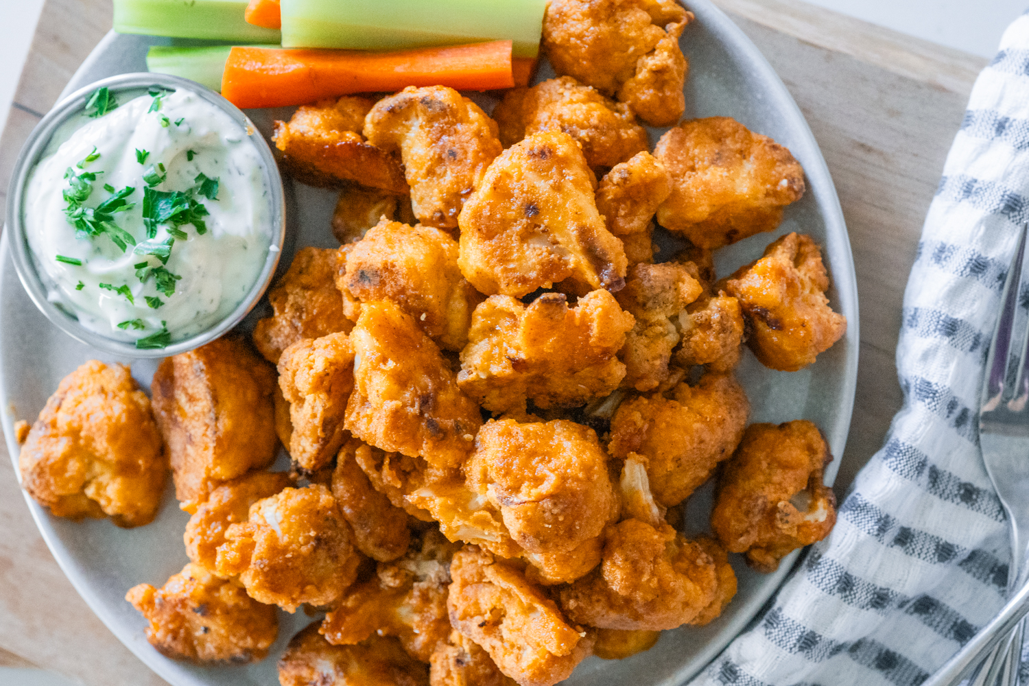 Air Fryer Buffalo Cauliflower Bites