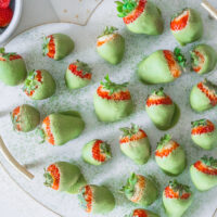 Matcha Covered Strawberries