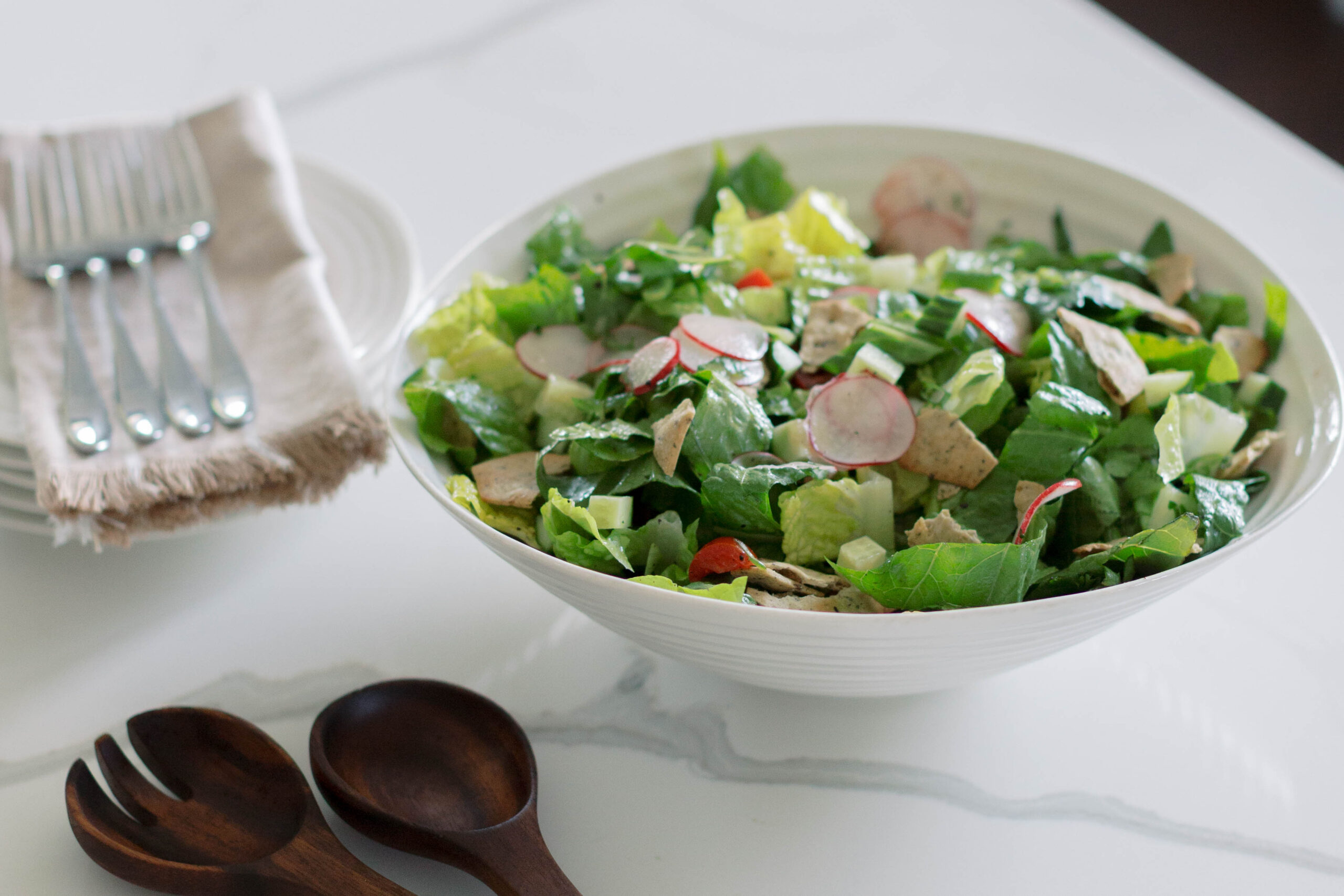 Gluten-Free Fattoush Salad with Sumac Dressing