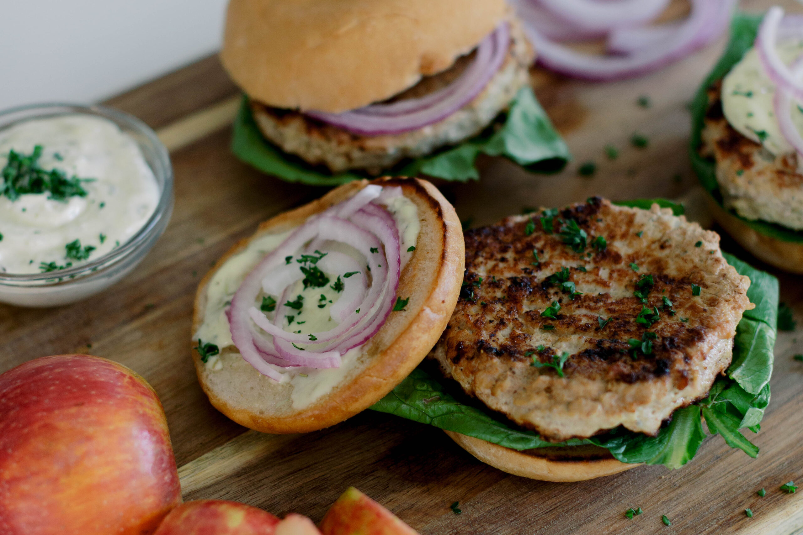 Turkey Rosemary Apple Burger